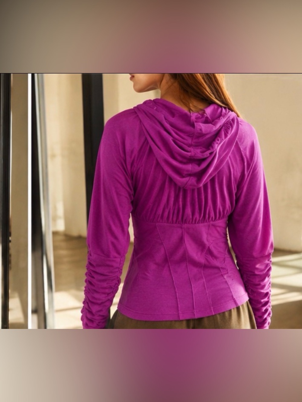 Free People FP Movement Look Within Layer Magenta Disco XS - Picture 5 of 11
